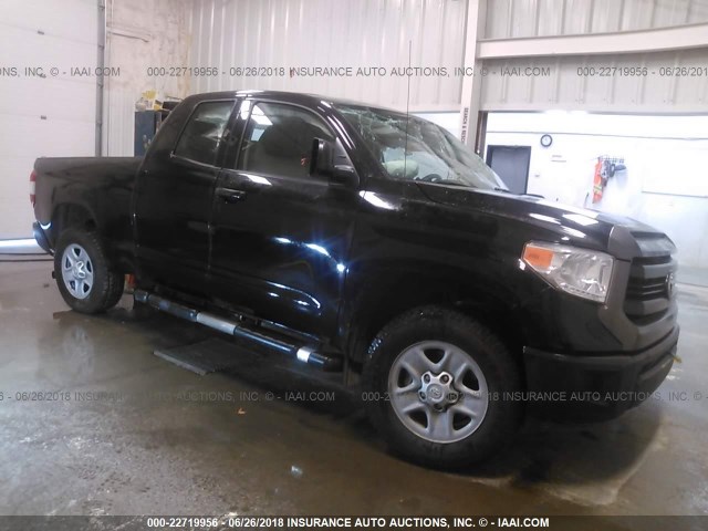 5TFUM5F12EX053994 - 2014 TOYOTA TUNDRA DOUBLE CAB SR/SR5 BLACK photo 1