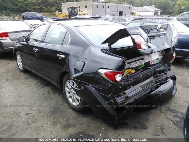 JTHBA30G845018595 - 2004 LEXUS ES 330 BLACK photo 3