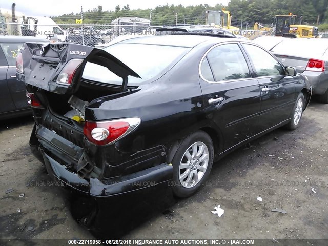 JTHBA30G845018595 - 2004 LEXUS ES 330 BLACK photo 4