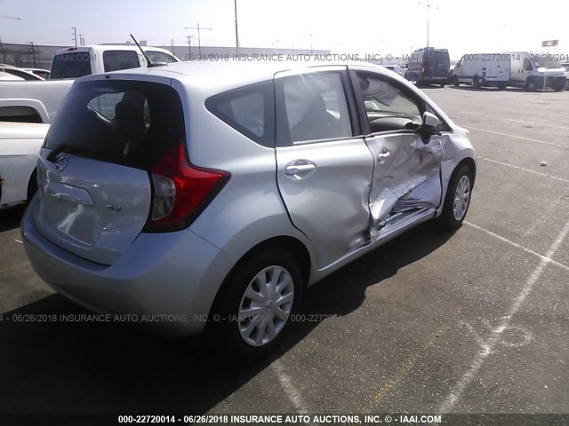 3N1CE2CP7GL362541 - 2016 NISSAN VERSA NOTE S/S PLUS/SV/SL/SR SILVER photo 4