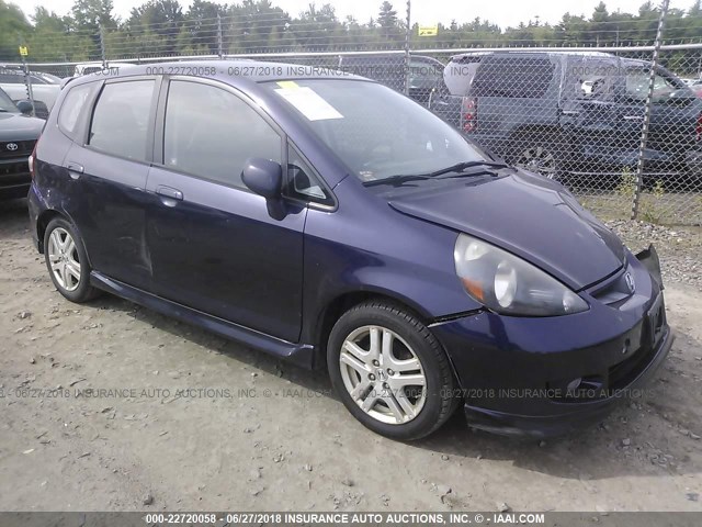 JHMGD38638S047700 - 2008 HONDA FIT SPORT PURPLE photo 1