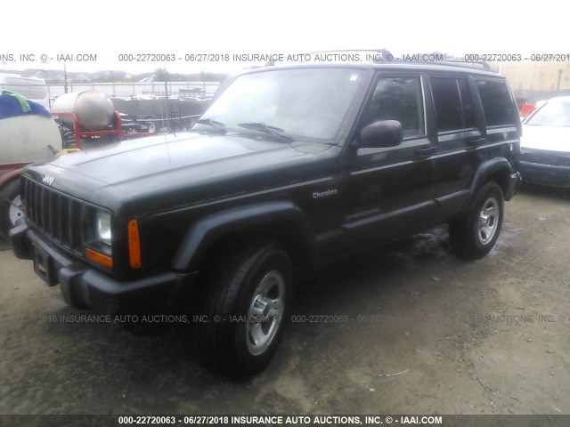1J4FJ68S5WL241215 - 1998 JEEP CHEROKEE SPORT/CLASSIC მწვანე ფოტო 2