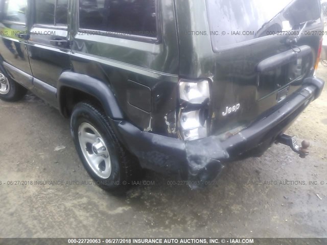 1J4FJ68S5WL241215 - 1998 JEEP CHEROKEE SPORT/CLASSIC მწვანე ფოტო 6