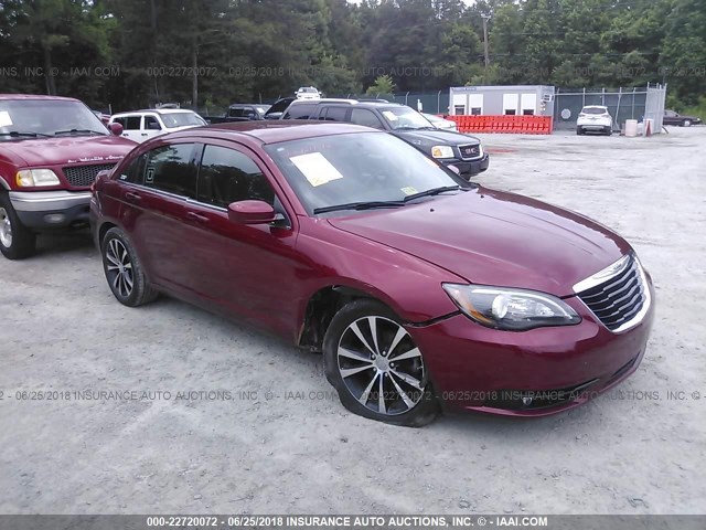 1C3CCBBGXDN720106 - 2013 CHRYSLER 200 TOURING BURGUNDY photo 1