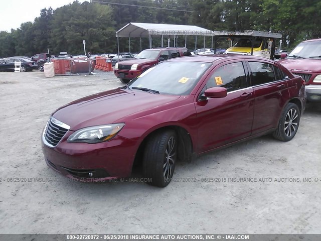 1C3CCBBGXDN720106 - 2013 CHRYSLER 200 TOURING BURGUNDY photo 2