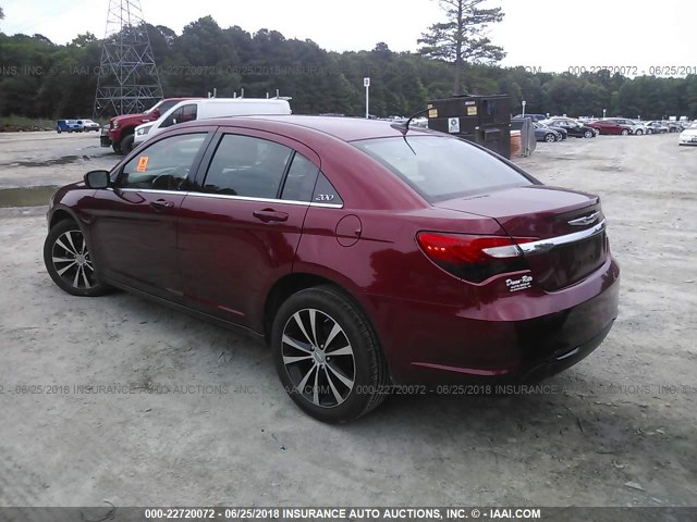 1C3CCBBGXDN720106 - 2013 CHRYSLER 200 TOURING BURGUNDY photo 3