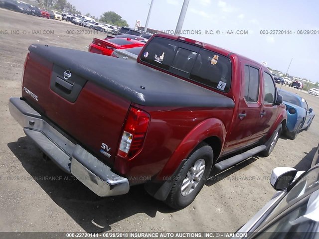 1N6DD0ER3HN776423 - 2017 NISSAN FRONTIER S/SV/SL/PRO-4X RED photo 4