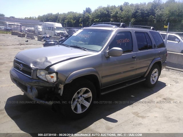 JN8DR09Y62W727907 - 2002 NISSAN PATHFINDER LE/SE GRAY photo 2