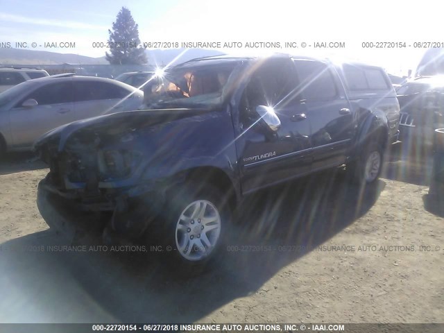 5TBDT44186S542111 - 2006 TOYOTA TUNDRA DOUBLE CAB SR5 BLUE photo 2