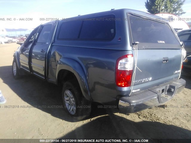 5TBDT44186S542111 - 2006 TOYOTA TUNDRA DOUBLE CAB SR5 BLUE photo 3