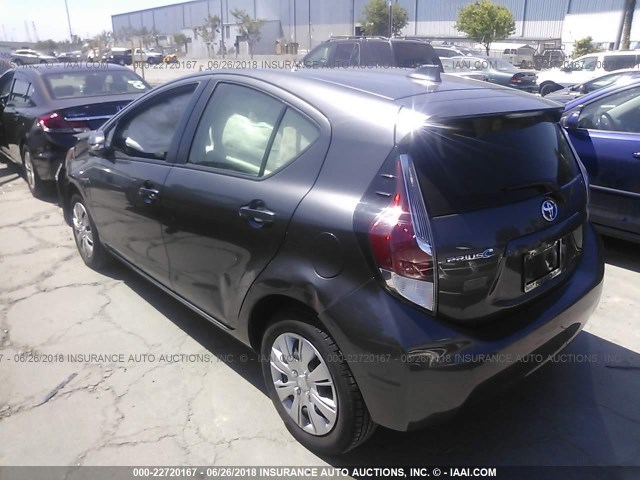 JTDKDTB31G1131643 - 2016 TOYOTA PRIUS C BLACK photo 3