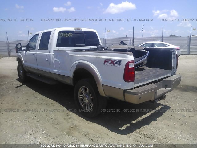 1FT8W3BT3CEB32879 - 2012 FORD F350 SUPER DUTY WHITE photo 3