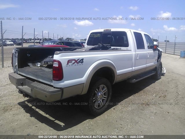 1FT8W3BT3CEB32879 - 2012 FORD F350 SUPER DUTY WHITE photo 4