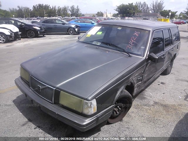 YV1FW8833N2344286 - 1992 VOLVO 740 GRAY photo 2