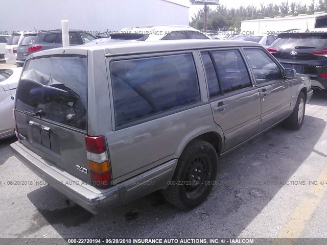 YV1FW8833N2344286 - 1992 VOLVO 740 GRAY photo 4