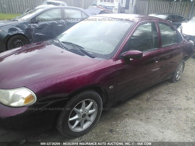 1FAFP66L0XK115003 - 1999 FORD CONTOUR SE/COMFORT/SPORT RED photo 2