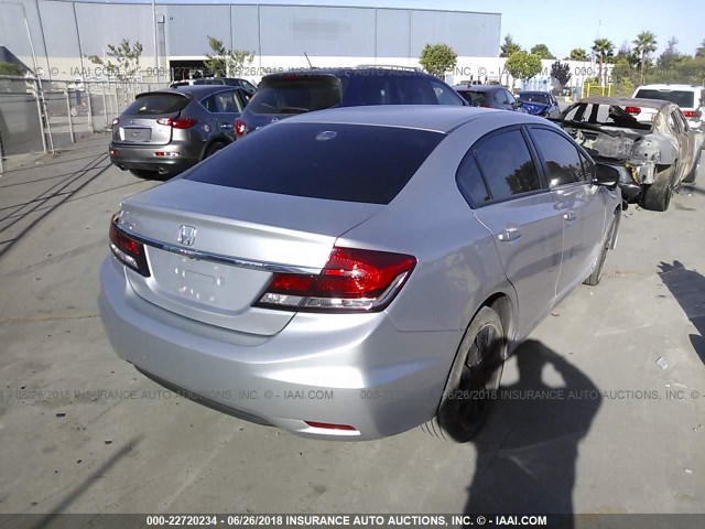 19XFB2F9XFE289927 - 2015 HONDA CIVIC EXL 银色 照片 4