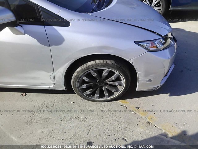 19XFB2F9XFE289927 - 2015 HONDA CIVIC EXL 银色 照片 6