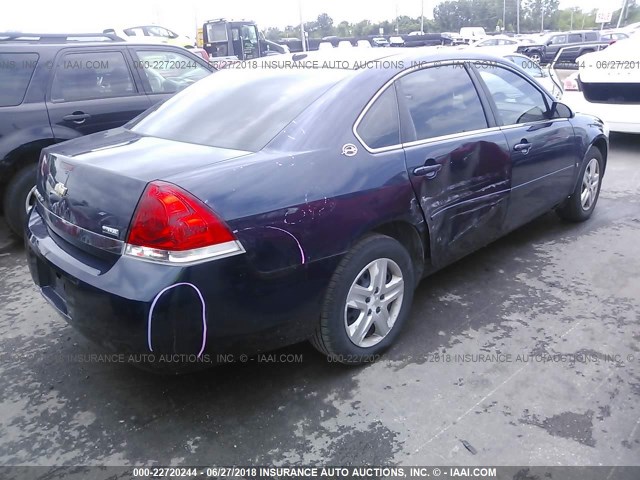 2G1WB58K489252691 - 2008 CHEVROLET IMPALA LS BLUE photo 4