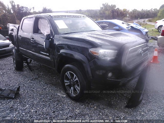 5TFCZ5AN1GX023749 - 2016 TOYOTA TACOMA DOUBLE CAB/SR/SR5/TRD SPO BLACK photo 1