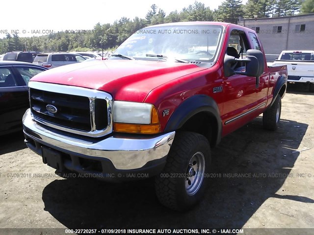 1FTSX31S3YEC72904 - 2000 FORD F350 SRW SUPER DUTY RED photo 2