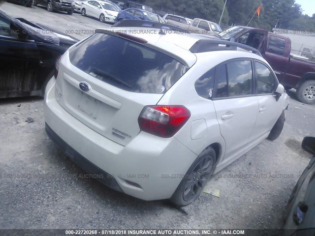 JF1GPAL61E8309894 - 2014 SUBARU IMPREZA SPORT PREMIUM WHITE photo 4