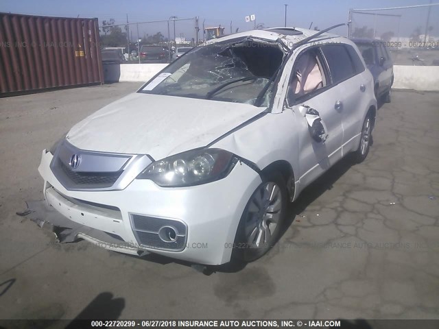 5J8TB1H55CA000962 - 2012 ACURA RDX TECHNOLOGY WHITE photo 2