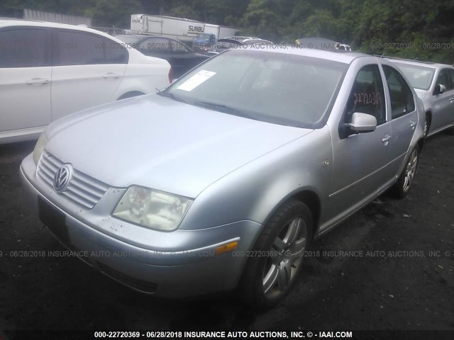 3VWSE69M43M003789 - 2003 VOLKSWAGEN JETTA GLS SILVER photo 2