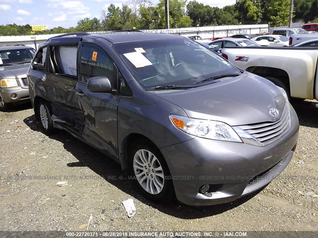 5TDYK3DC0FS637754 - 2015 TOYOTA SIENNA XLE/LIMITED GRAY photo 1