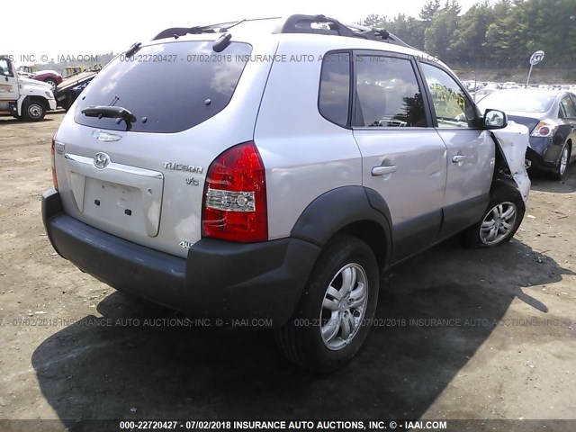 KM8JN72D26U309660 - 2006 HYUNDAI TUCSON GLS/LIMITED GRAY photo 4