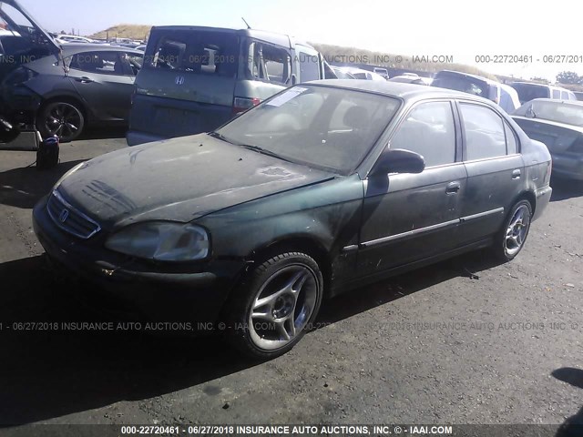 2HGEJ6610YH556646 - 2000 HONDA CIVIC SE GREEN photo 2