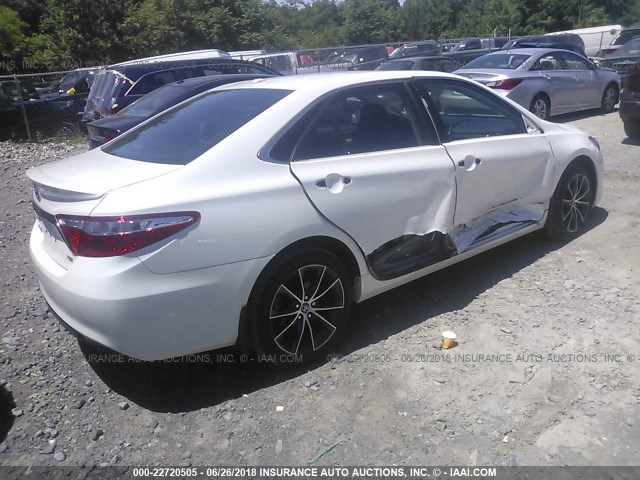 4T1BF1FK4FU019864 - 2015 TOYOTA CAMRY LE/XLE/SE/XSE WHITE photo 4