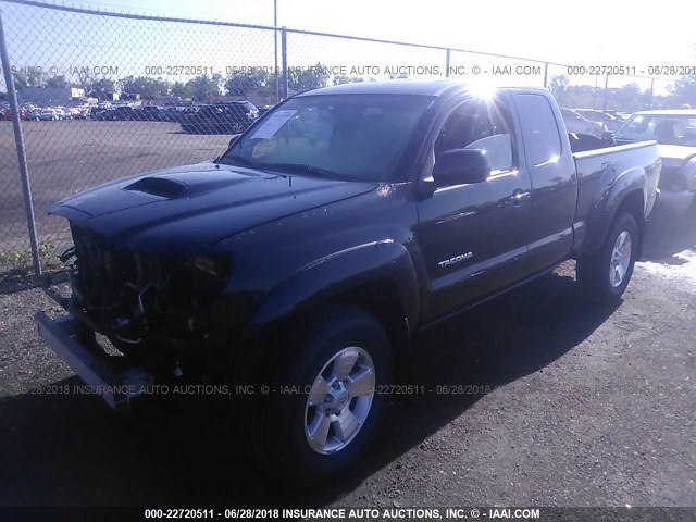 5TEUU4EN2AZ723934 - 2010 TOYOTA TACOMA ACCESS CAB BLACK photo 2