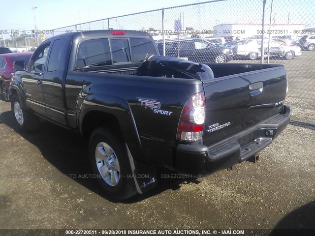 5TEUU4EN2AZ723934 - 2010 TOYOTA TACOMA ACCESS CAB BLACK photo 3