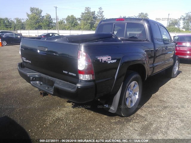 5TEUU4EN2AZ723934 - 2010 TOYOTA TACOMA ACCESS CAB BLACK photo 4