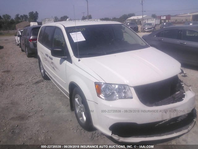 2C4RDGBG0DR712762 - 2013 DODGE GRAND CARAVAN SE WHITE photo 1