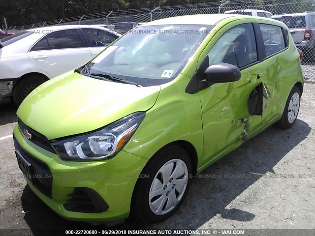 KL8CB6SAXGC603622 - 2016 CHEVROLET SPARK LS GREEN photo 2