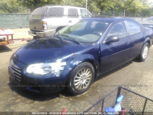 1C3EL46X76N231387 - 2006 CHRYSLER SEBRING BLUE photo 2