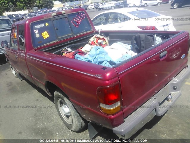 1FTCR14A7TPA60803 - 1996 FORD RANGER SUPER CAB RED photo 3