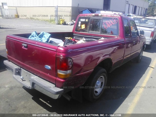 1FTCR14A7TPA60803 - 1996 FORD RANGER SUPER CAB RED photo 4