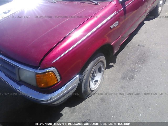 1FTCR14A7TPA60803 - 1996 FORD RANGER SUPER CAB RED photo 6