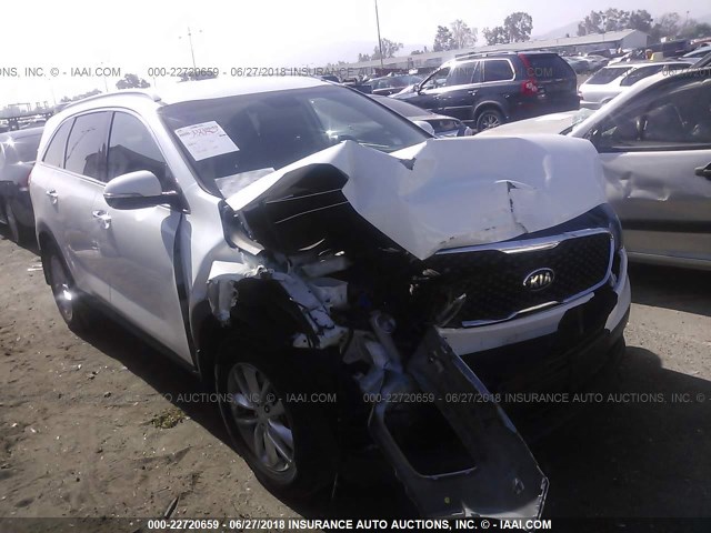 5XYPG4A31GG032325 - 2016 KIA SORENTO LX/L WHITE photo 1