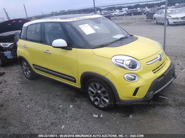 ZFBCFADH5EZ029212 - 2014 FIAT 500L TREKKING YELLOW photo 1