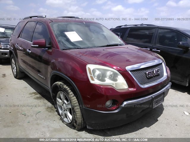 1GKER23727J172054 - 2007 GMC ACADIA SLT-1 RED photo 1