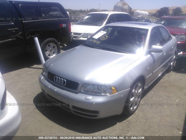 WAUDD68D5YA178876 - 2000 AUDI S4 2.7 QUATTRO GRAY photo 2