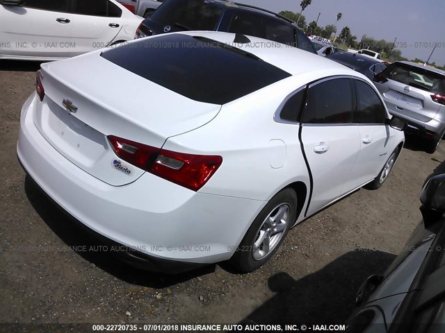 1G1ZB5ST9HF157467 - 2017 CHEVROLET MALIBU LS WHITE photo 4