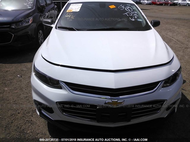 1G1ZB5ST9HF157467 - 2017 CHEVROLET MALIBU LS WHITE photo 6