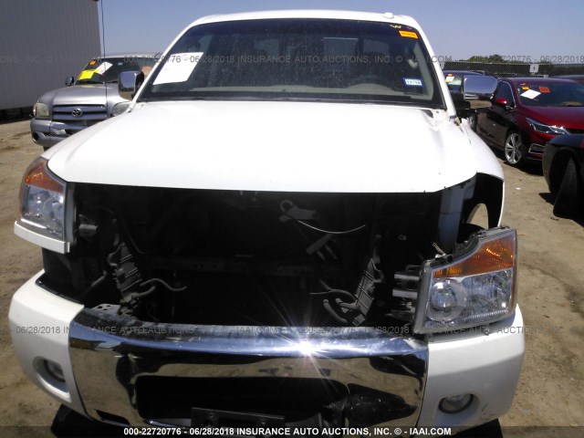 1N6BA0ED3BN323463 - 2011 NISSAN TITAN S/SV/SL/PRO-4X WHITE photo 6