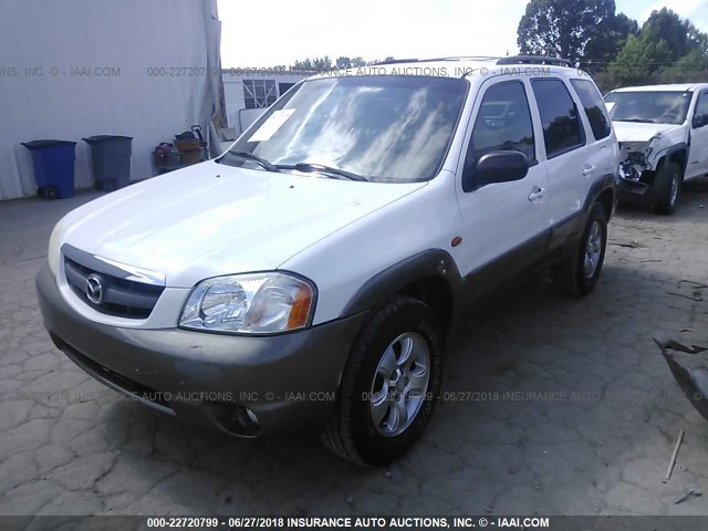 4F2YU08101KM22876 - 2001 MAZDA TRIBUTE LX/ES WHITE photo 2