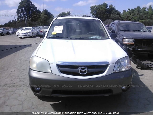 4F2YU08101KM22876 - 2001 MAZDA TRIBUTE LX/ES WHITE photo 6